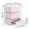 2/1PC RGB Bedside Table With LED Remote Control Locker 4/3/2 Drawer Large Capacity Storage Furniture For Living Room Bedroom HWC