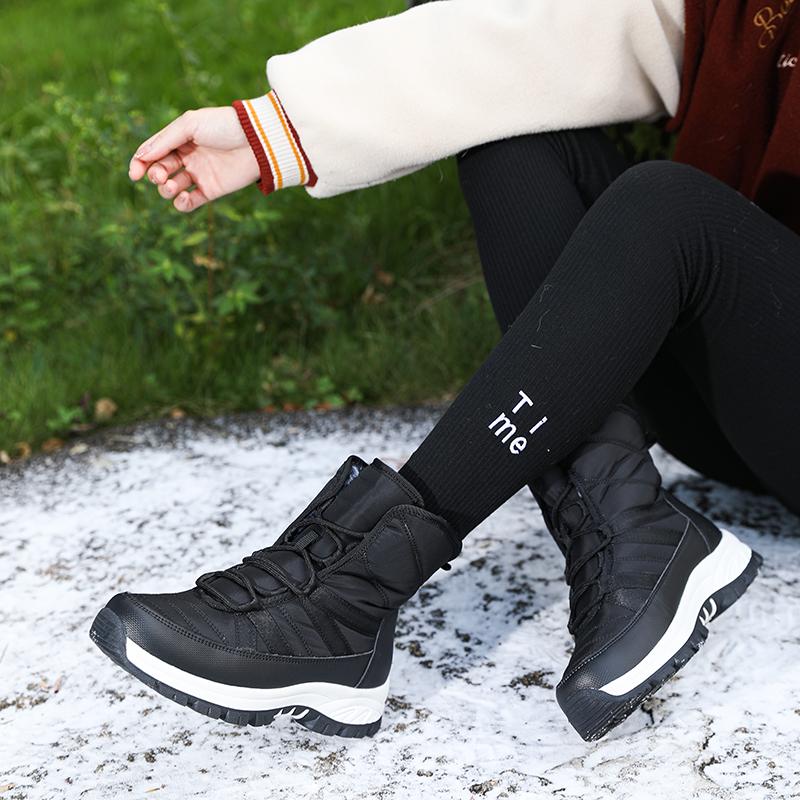 MCTIN Зимние непромокаемые ботинки, женские зимние сапоги, плюшевые теплые ботильоны для пар