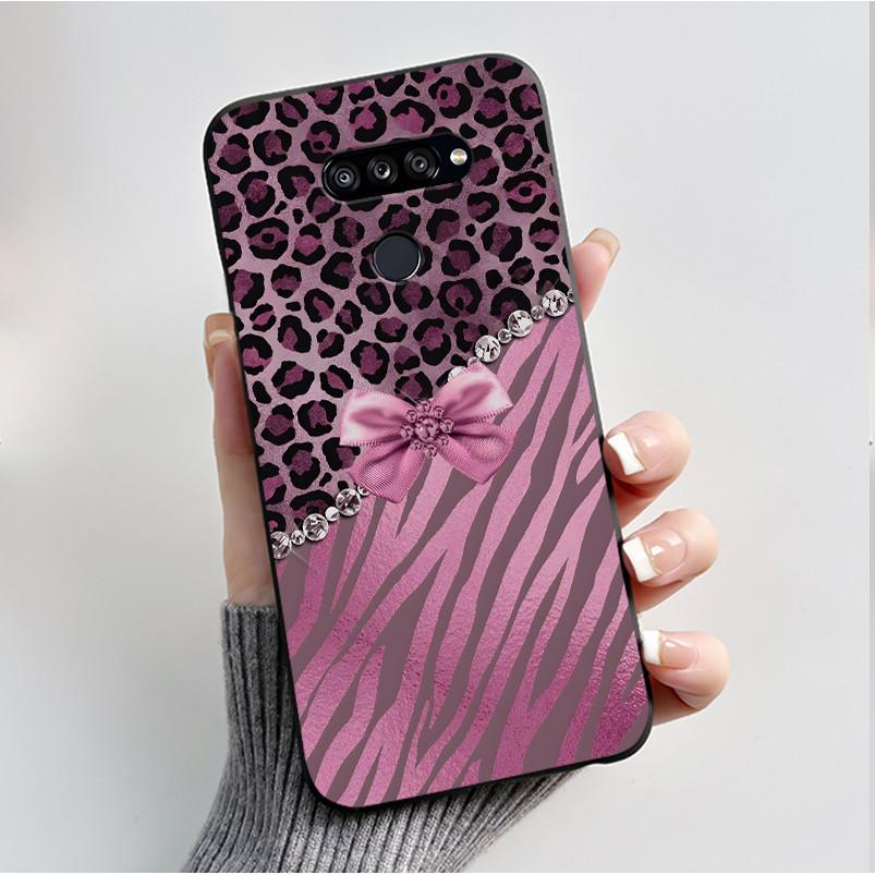 Soft Case For LG K50S K40S Phone Case LMX540HM LM-X540 LMX430HM LM-X430 Fashion Butterfly Flower Black Silicone Bumper Cover