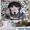 Custom Name Tapestry Wednesday Tapestry, Unique Design Tapestry, Suitable for Bedroom,Livingroom, Playroom,Heartwarming Fan Holiday Gifts