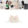 Childrens Butterfly Bow Mini Purse With Pearl Chain For Daily Use