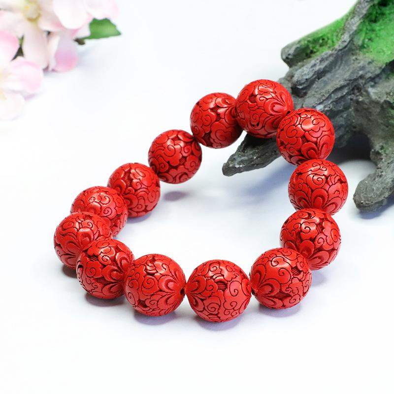 Ximang Bracelet Red Sand Beads National Style Ornament Factory Delivery S3022804