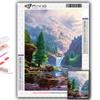 5D DIY Scenic Waterfall  Cross Stitch Rhinestones Diamond Drawing Embroidery Mosaic Home Decor