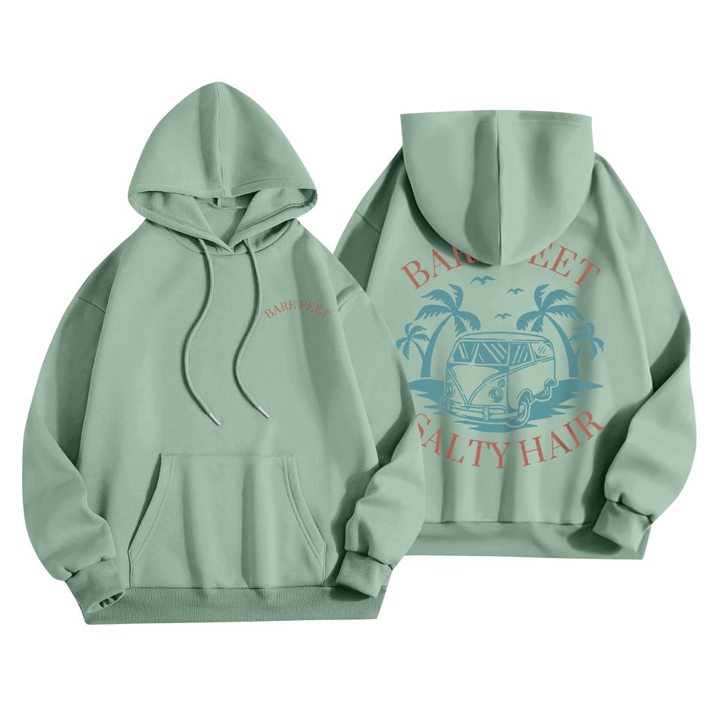 Женская мода, женский легкий пуловер с длинными рукавами и карманами, толстовка с капюшоном в стиле консервативного стиля