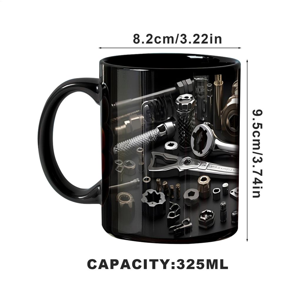 Creative Coffee Mug For Mechanics Mechanic Toolbox Set Mug Toolbox Coffee Cup Black Ceramic Mug For Coffee Ceramic Mug
