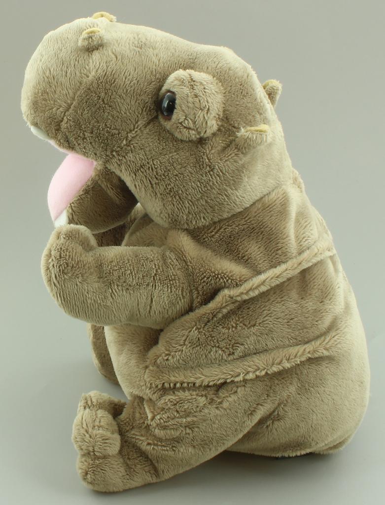 Мягкая ручная кукла-марионетка Бегемот