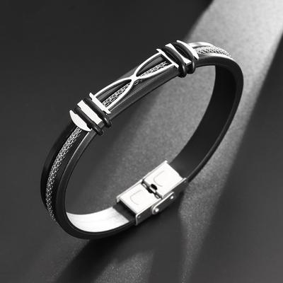 Модный популярный полый магический песочный браслет из нержавеющей стали с сеткой и цепочкой, силиконовый браслет, креативный браслет, ювелирные изделия для мужчин