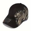 1pc Unique Chinese Dragon Fish Scales Print Baseball Cap - Lightweight, Non-Stretch Cotton Street Style Headwear with Oriental Flair S