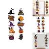Halloween Party Door Hanger With Paper Pumpkin And Bat Design For Indoor And Outdoor Use