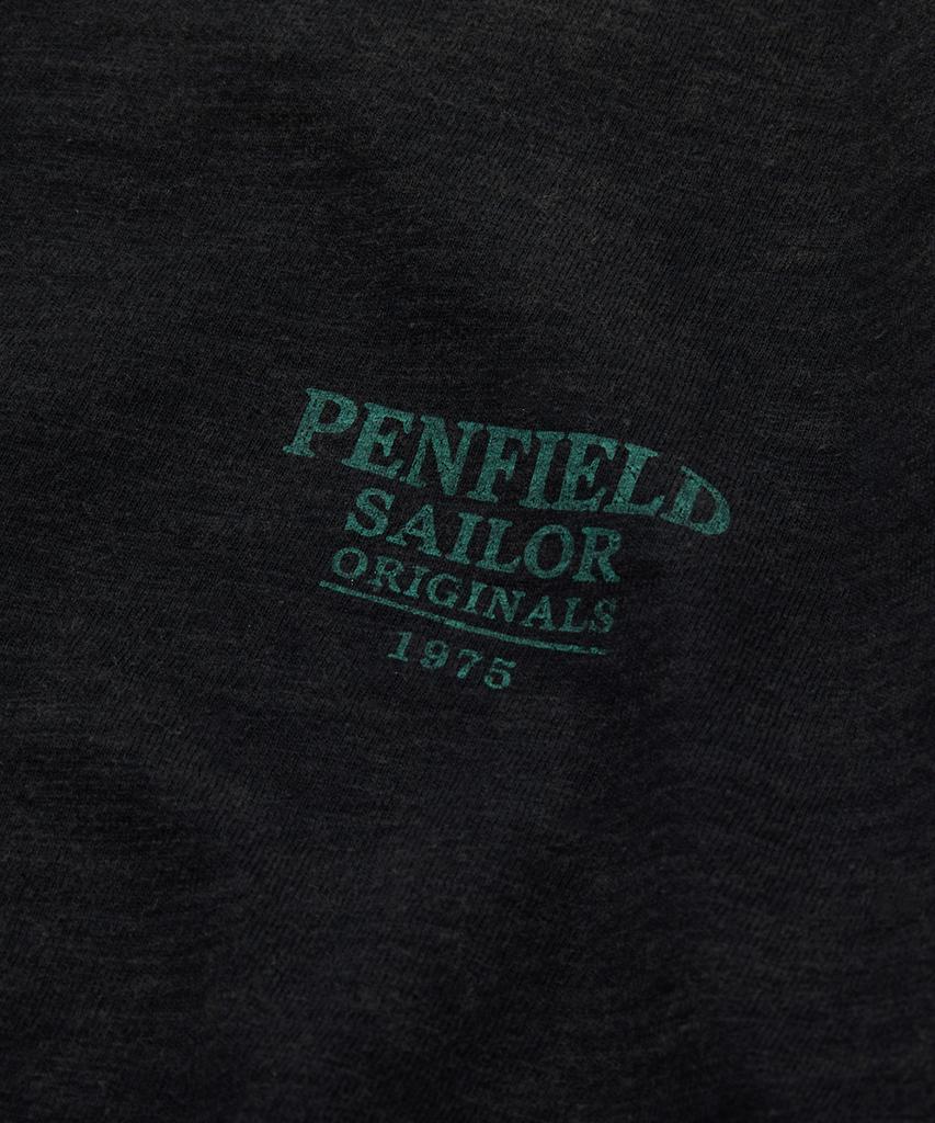PENFIELD Меланж Универсальная Винтажное Искусство Футболка с коротким рукавом Черный_Fs2Kt18U