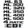 Глянцевый черный Для Benz W164 W166 ML55 ML63 AMG ML250 ML280 ML300 ML320 ML350 ML400 ML420 ML500 ML550 4MATIC CDI Шильдики