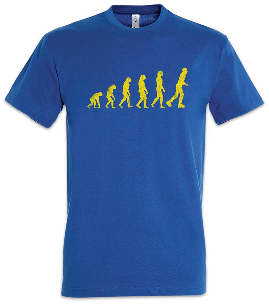 Roller Skat Evolution T-Shirt Human Coach Player Fun Training Fitness Sports Game-