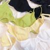 Summer 6 Color Women Underwear Sexy French Bralette Push Up Bra Set Ultra Thin Thread Fabric Breathable Lingerie With Thong Sets