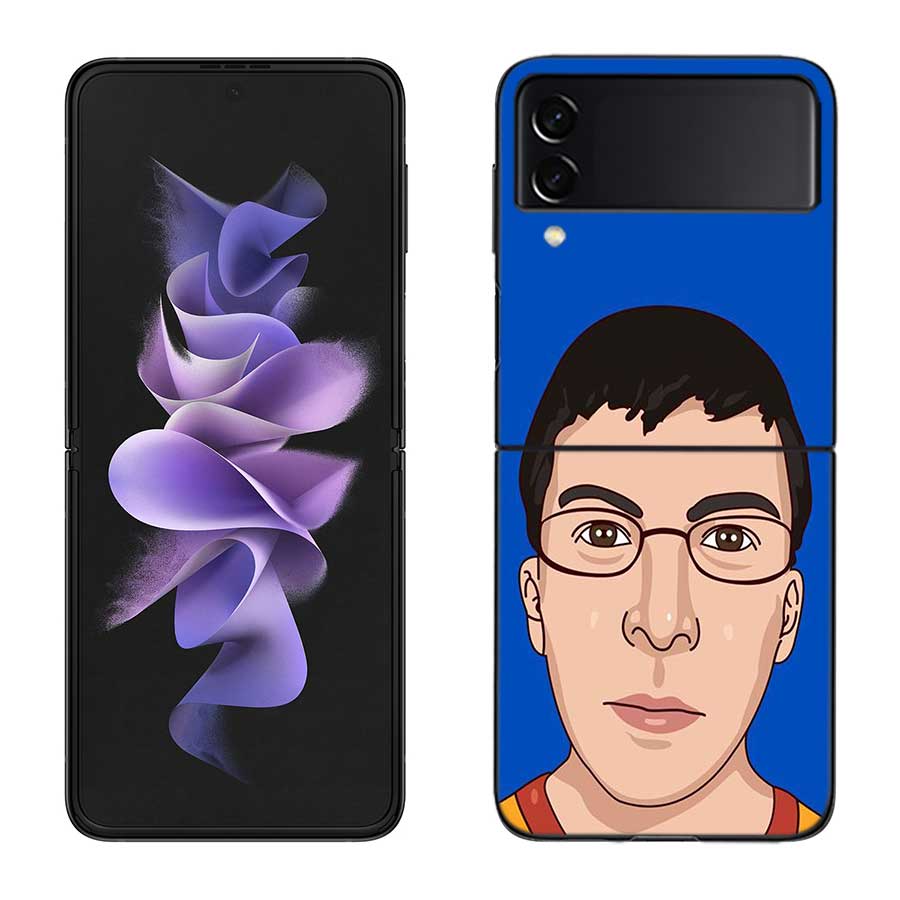 Чехол для телефона Mclovin SuperbadZ для Samsung Z Flip 7 6 5G Galaxy Z Flip 5 4 3 Черный Жесткий Чехол Роскошный ПК Корпус Coque
