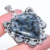 Larvikite Stone Gemstone Handmade 925 Sterling Silver Jewelry Pendant 2.25" o6Z67