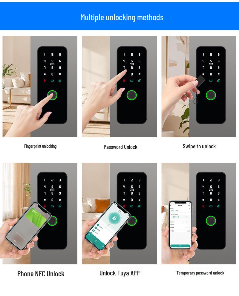 Home Electronic Induction Sliding Door Lock - Invisible Anti-theft, Wireless Card Swipe, Electric Control, Integrated Access Control Lock.