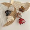 1pc French Acetic Acid Hair Clip with Heart-shaped Small Grip Clip, Forehead Side Hair Clip Headband