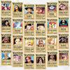 24pcs High-Quality One Piece Pirates Wanted Posters 14.3 X 21cm