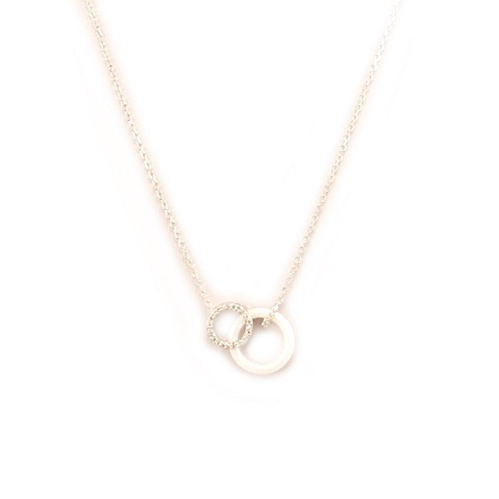 Les Trésors De Lily [L4607] - Серебряное колье 'Сисси' белое серебро (родиевое покрытие) - 20x15 мм (керамика)