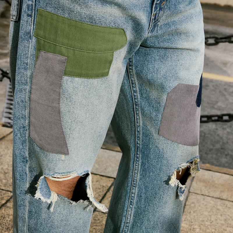 Levi's ® SilverTab™ Мужские рваные свободные прямые джинсы