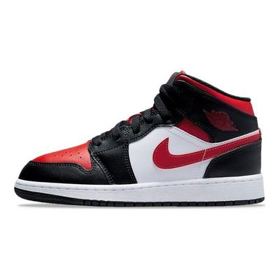 Кроссовки Air 1 Mid GS Black Fire Red Детские Белые 554725-079