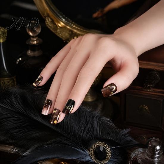 Fluorescent Nail Stickers Halloween Glow-in-the-Dark Stickers, Gothic Spider Web Ghost Manicure Art Decoration Decals, Accessories for Women