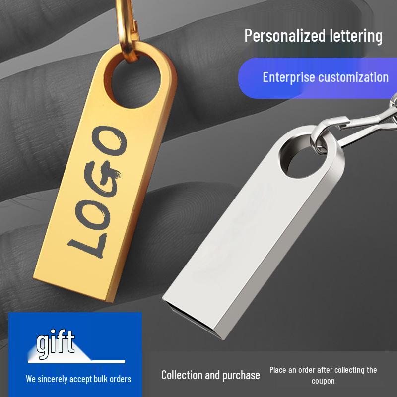 Креативная металлическая USB-флешка - Варианты высокой скорости: 16 ГБ, 32 ГБ, 64 ГБ, 128 ГБ - Идеально для гравировки и подарков