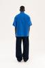 Machinist Men's Oversized Basic Cotton Shirt – Blue (Sax) S