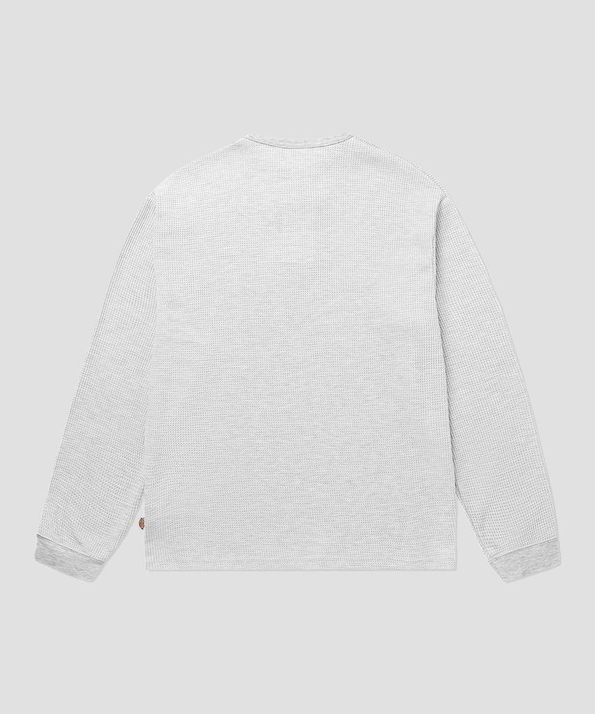 DICKIES Regular Fit Waffle Long Sleeve White Melange