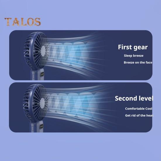 Мини-ручной вентилятор Охлаждающее устройство Цифровой дисплей Мощный воздушный поток Малошумный персональный вентилятор с аккумулятором от USB