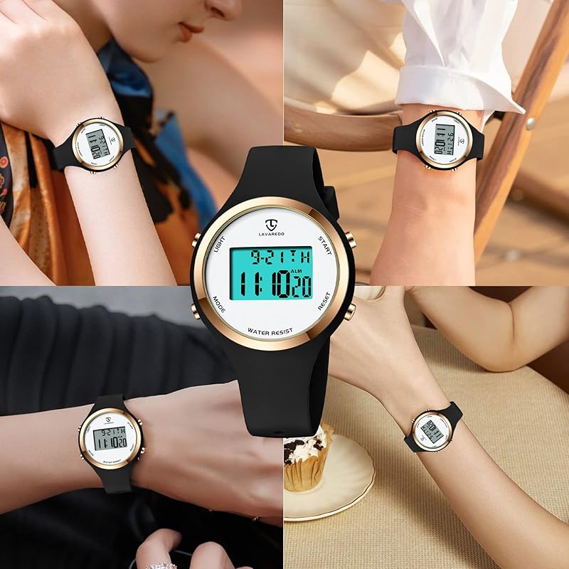 Часы женские наручные часы мужские цифровые часы унисекс детские часы спортивные часы многофункциональные будильник дата дисплей водонепроницаемые часы на открытом воздухе простые