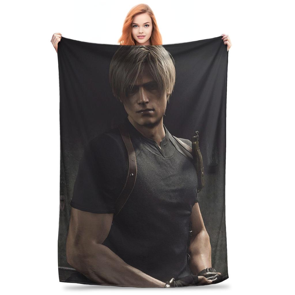 Плед L-Leon Kennedy Игровой Плед Портативный Флисовый Плед для Дивана Постельное Белье Путешествия Пледы Покрывало Одеяло