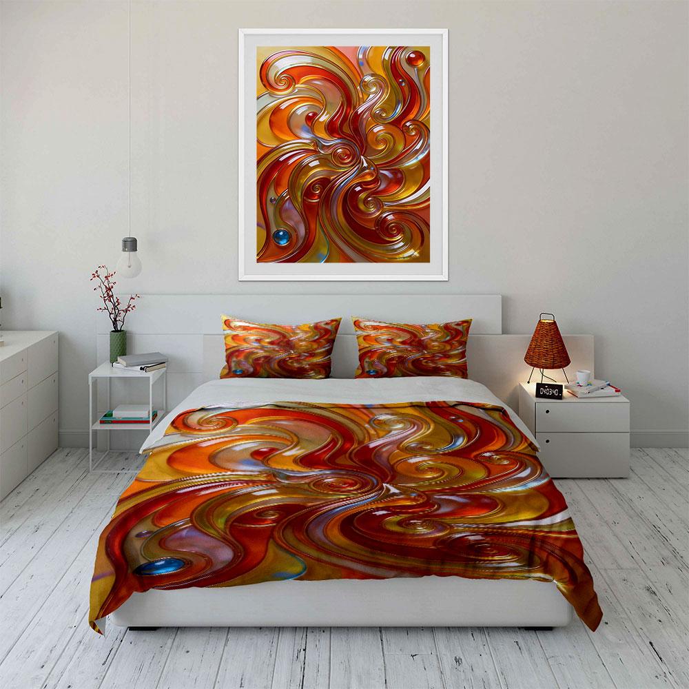 Swirling abstract colorful patterns. Bedding sets Duvet cover sets Duvet covers Pillowcases(1 * Duvet Cover 2 * Pillowcases without duvet insert)