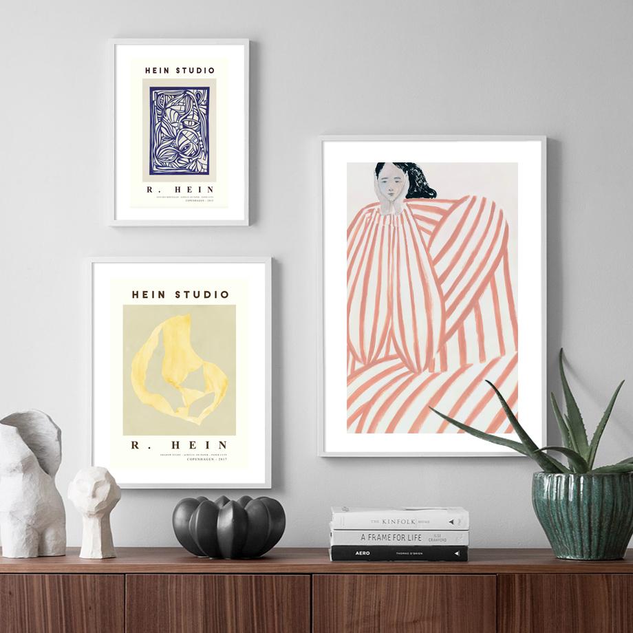 Постеры на скандинавскую тему и принты, абстрактные линии фигур, кривая геометрия, настенная живопись на холсте, настенные картины для декора гостиной