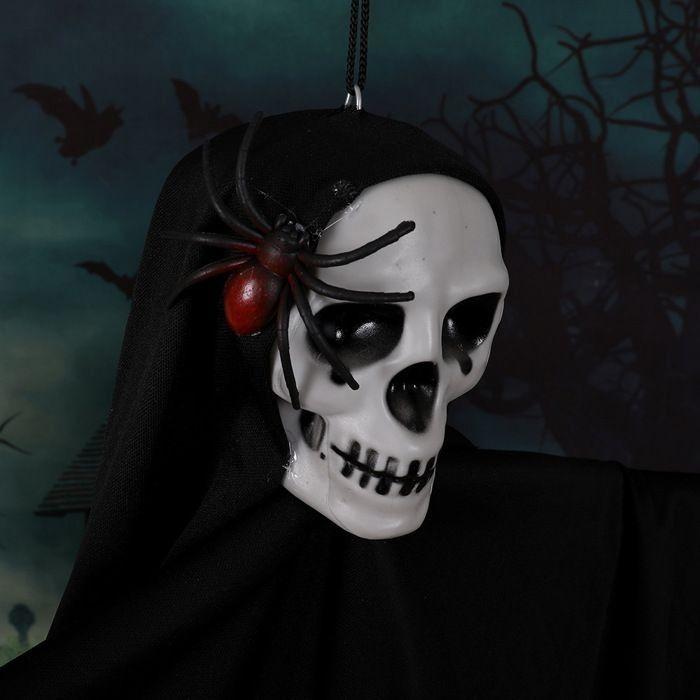 Décorations suspendues - AIMOONSA - Lot de 2 - Pour Halloween - Fantôme gesticulant et gémissant - Squelette effrayant