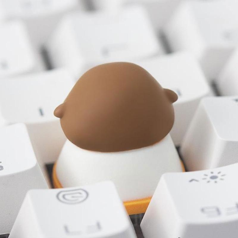 Премиальные кастомные колпачки из смолы Тема разноцветной капибары Гладкая текстура Долговечность Для игровых клавиатур Аксессуары