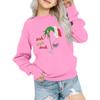 Kids' Fashion Loose-Fit Casual Long-Sleeve Christmas Print Oversized Crewneck Sweatshirt