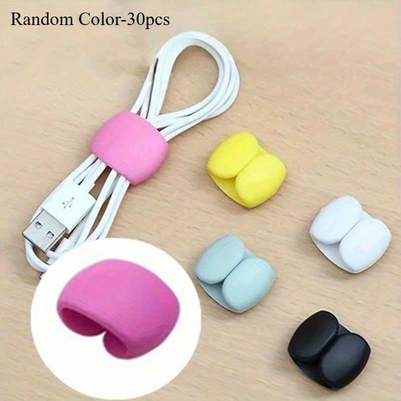 30pcsCable Holder Clip Data Cable Organizer Storage Buckle Travel Data Cable Hub Headphone Charging Cable Winding Storage Buckle
