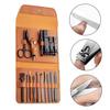 1 комплект Профессиональный набор для ухода за ногтями 16 в 1 Набор кусачек для ногтей из нержавеющей стали с чехлом из искусственной кожи Инструмент для ухода за ногтями для домашнего маникюра
