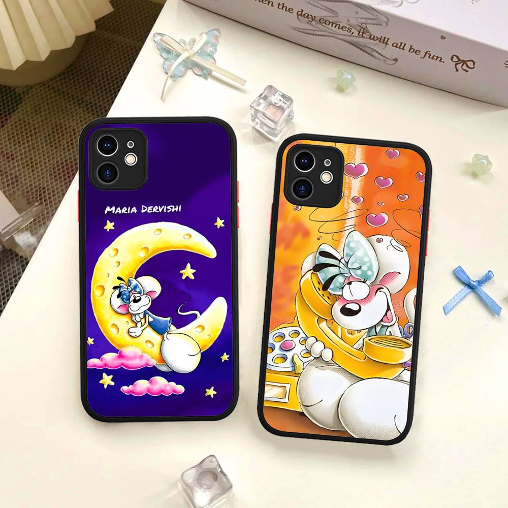 Cartoon D-Diddl For IPhone 11 12 13 14 15 16 Pro Max Plus Matte Translucent Phone Cover