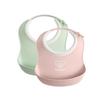 Baby Bjorn нагрудник для детского питания маленький детский нагрудник, пудрово-зеленый, пудрово-розовый, 2 комплекта