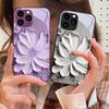 Цветущие цветы Роза Фиолетовый Для iPhone 15 Pro 14 13 12 Mini 11 XS Max XR 7 8 Plu SE 2020 2022 Чехол для телефона из закаленного стекла