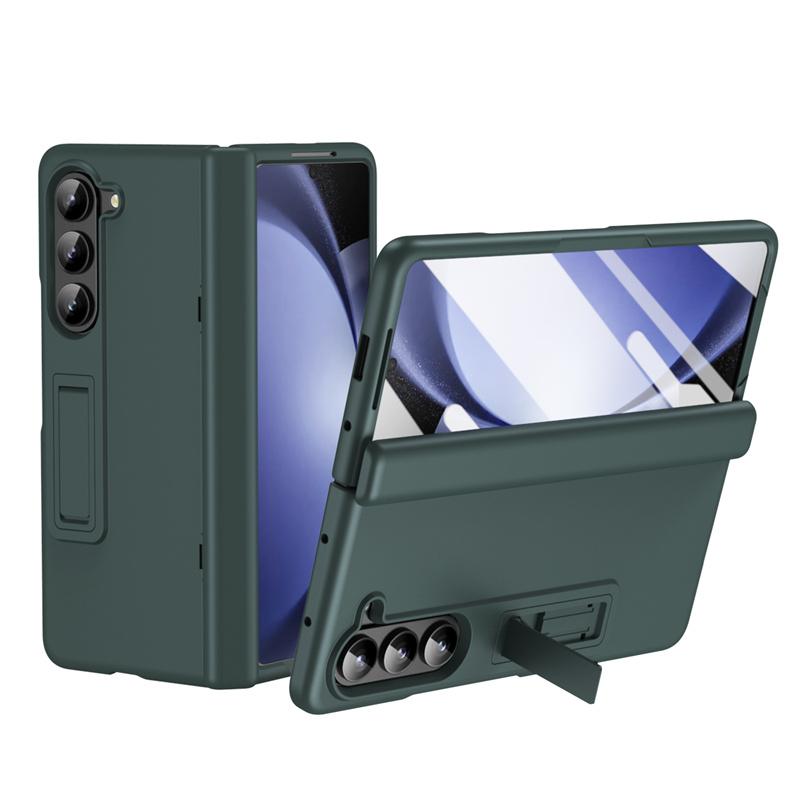 360 Full Protection Hinge Kickstand Case for Samsung Galaxy Z Fold 7 6 5 4 3 / 8 Ultra Tempered Glass Film Holder Folding Cover