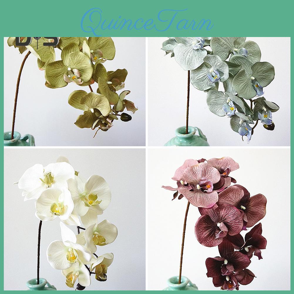 Butterfly Flower Bouquet Blooming Artificial Orchid Lifelike Garden Diy Party Wedding Decor