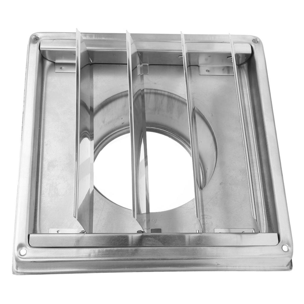 Dryer Vent Cover 4 Inch Square 304 Stainless Steel Exterior Wall Vent Cover with Nylon Mesh To Keep