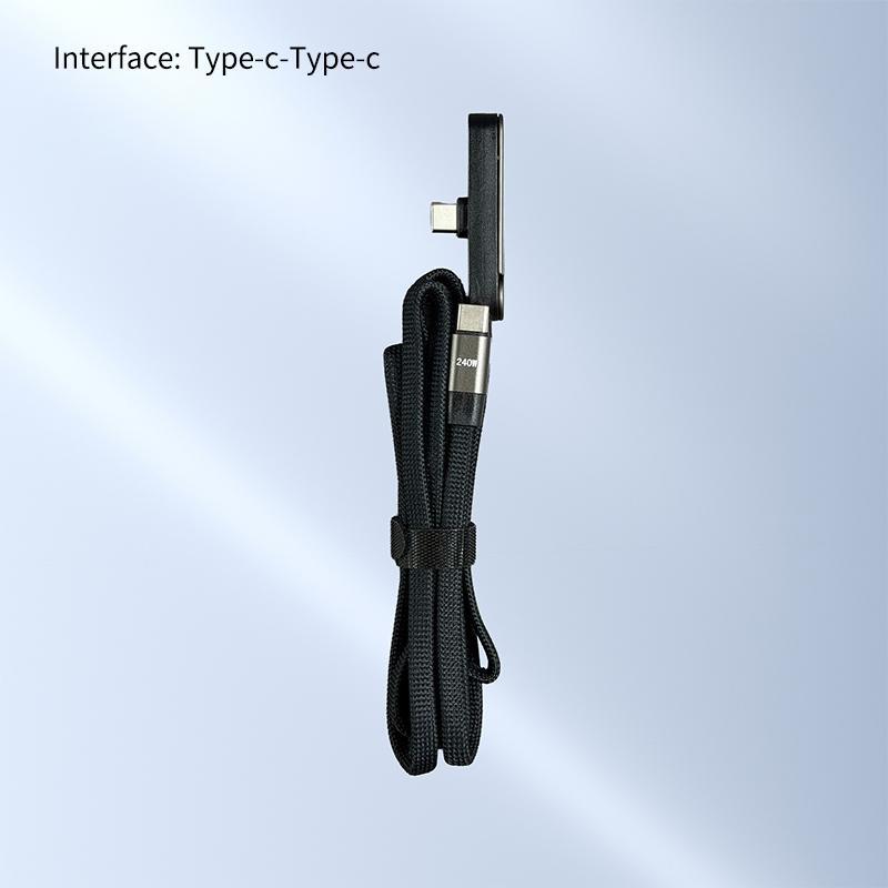 Многофункциональный кабель Type C - Type C мощностью 240 Вт с поддержкой PD, кабель USB C - Type C со складной подставкой для телефона
