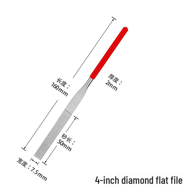 Titanium-Plated Fine Alloy Diamond File Set for Metal Grinding & Deburring