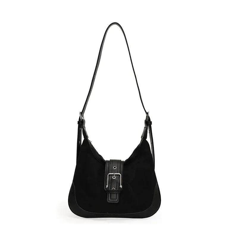 Большая матовая сумка для женщин, новая осенне-зимняя универсальная повседневная сумка через плечо, большая вместимость, водоизмещающая сумка