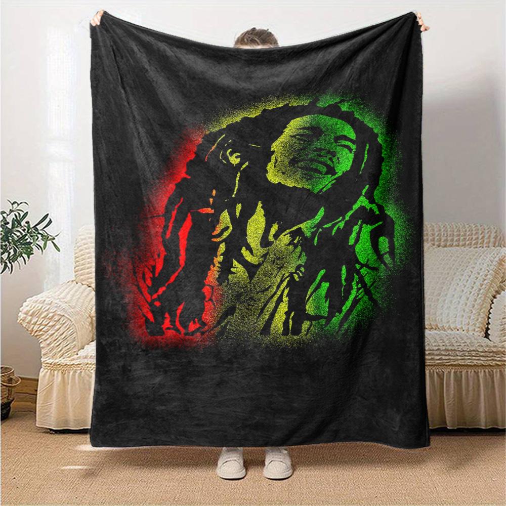 Bob Marley Blanket Soft & Cozy Great for Seaside Chair Couch Four Seasons Multipurpose Warmthful Decor Perfect Gift for Relatives and Friends