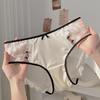 Ladies Court Pure Desire Style New Lace Sexy Bow Sweet and Comfortable Briefs Underwear